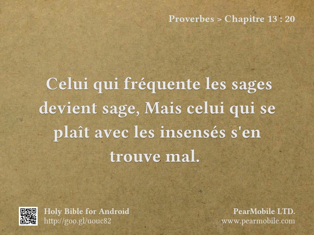 Proverbes, Chapitre 13:20